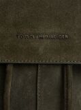 Green Soft Suede Logo Flap Backpack  Men