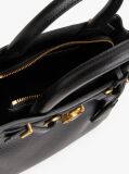 Black The American Icon Leather Crossbody Mini Tote Bag  Women