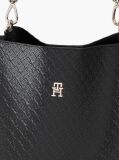 Μαύρο Hilfiger Icon Τσάντα Ώμου Με Ανάγλυφο Σχέδιο  Γυναίκες