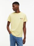 Κίτρινο Slim Βαμβακερό T-Shirt Με Signature Λογότυπο  Άνδρες