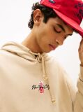 Brown Signature Back Logo Terry Drawstring Hoody  Men