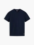 Μπλε Ottoman T-Shirt Με Waffle Πλέξη   Άνδρες