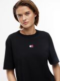 Black Boxy Badge Tee  Women