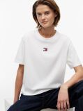 Beige Boxy Badge Tee  Women