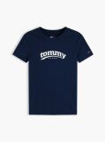 Μπλε T-Shirt Σε Στενή Γραμμή Με Λογότυπο  Γυναίκες