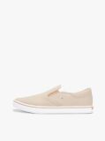 Μπεζ Slip-On Sneakers Από Canvas  Άνδρες