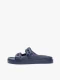 Blue Lightweight Pin Buckle Serrated Pool Slides  Men