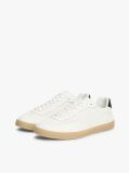 White Luxe Cutout Leather Trainers  Men