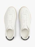 White Luxe Cutout Leather Trainers  Men
