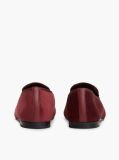 Red Crest Velour Loafer Slippers  Women
