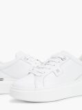 Άσπρο TH Monogram Δερμάτινα Sneakers Με Πλατφόρμα  Γυναίκες