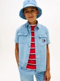 Denim Κοντομάνικο Denim Πουκάμισο Με Wavy Σημαιάκι  Αγόρια