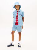 Denim Κοντομάνικο Denim Πουκάμισο Με Wavy Σημαιάκι  Αγόρια