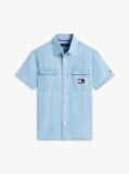 Denim Κοντομάνικο Denim Πουκάμισο Με Wavy Σημαιάκι  Αγόρια