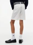 White Essential Signature Belt Loose Chino Shorts  Boys