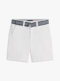 White Essential Signature Belt Loose Chino Shorts  Boys