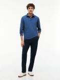 Blue 1985 TH Flex Regular Fit Long Sleeve Polo  Men