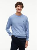 Blue Cotton Cashmere Crew Neck Jumper.  Men