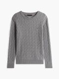 Grey Classics Cable Knit Relaxed Fit Jumper  Men