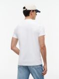 White Flag Embroidery Interlock Slim Fit T-Shirt  Men
