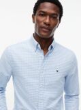 Μπλε Gingham Oxford Πουκάμισο Σε κανονική Γραμμή  Άνδρες