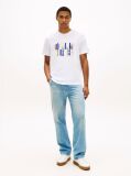Άσπρο T-Shirt Με Multicolour Λογότυπο Και Κλασική Λαιμόκοψη  Άνδρες