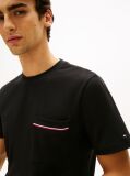 Black Global Stripe Pocket Pique Jersey T-Shirt  Men