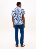 Multi Regular Fit Floral Print Linen Short Sleeve Shirt  Men