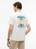 Μπεζ T-Shirt Με Πίσω Σχέδιο  Άνδρες