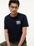 Μπλε T-Shirt Με Λογότυπο Και Κλασική Λαιμόκοψη  Άνδρες