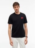 Μαύρο T-Shirt Με Κλασική Λαιμόκοψη Και Πίσω Σχέδιο  Άνδρες