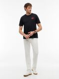 Μαύρο T-Shirt Με Κλασική Λαιμόκοψη Και Πίσω Σχέδιο  Άνδρες