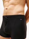 Black Essential Flag Embroidery Swim Trunks  Men