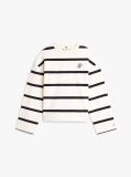 Multi Logo Embroidery Terry Crew Neck Sweatshirt  Women