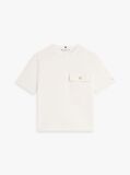 Μπεζ Άνετο T-Shirt Με Χρυσό Κουμπί Στην Τσέπη  Γυναίκες