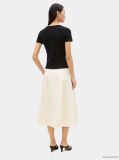 Black Gold-Tone Button Slim Boat Neck T-Shirt  Women