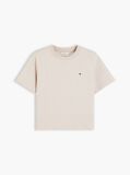 Μπεζ Boxy T-Shirt Με Πλέξη Interlock  Γυναίκες