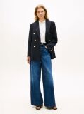 Μπλε Άνετο Blazer Με Διπλή Σειρά Κουμπιών Από Μάλλινο Μείγμα  Γυναίκες