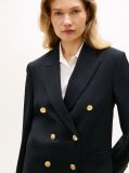 Μπλε Άνετο Blazer Με Διπλή Σειρά Κουμπιών Από Μάλλινο Μείγμα  Γυναίκες