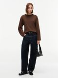 Brown Interlock Knit Relaxed Long Sleeve T-Shirt  Women