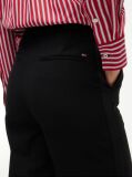 Black Straight Wide Leg Tuxedo Trousers  Women