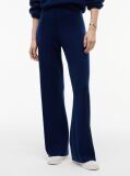 Blue Travel Regular Trousers With Silk  Women