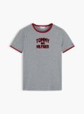 Γκρι Slim T-Shirt Με Varsity Λογότυπο  Γυναίκες