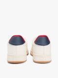 Beige Leather Archive Court Trainers With Charms  Women