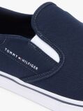 Μπλε Slip-On Sneakers Από Canvas  Άνδρες