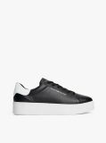 Μαύρο Δερμάτινα Sneakers Με Πλατφόρμα  Γυναίκες