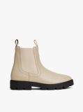 Beige Leather Chelsea Boots  Women