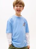 Blue Back Graphic Textured T-Shirt  Boys