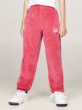 Red Velour Cuffed Joggers  Girls