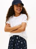 White Tommy Sequins Short Sleeve Tee  Girls